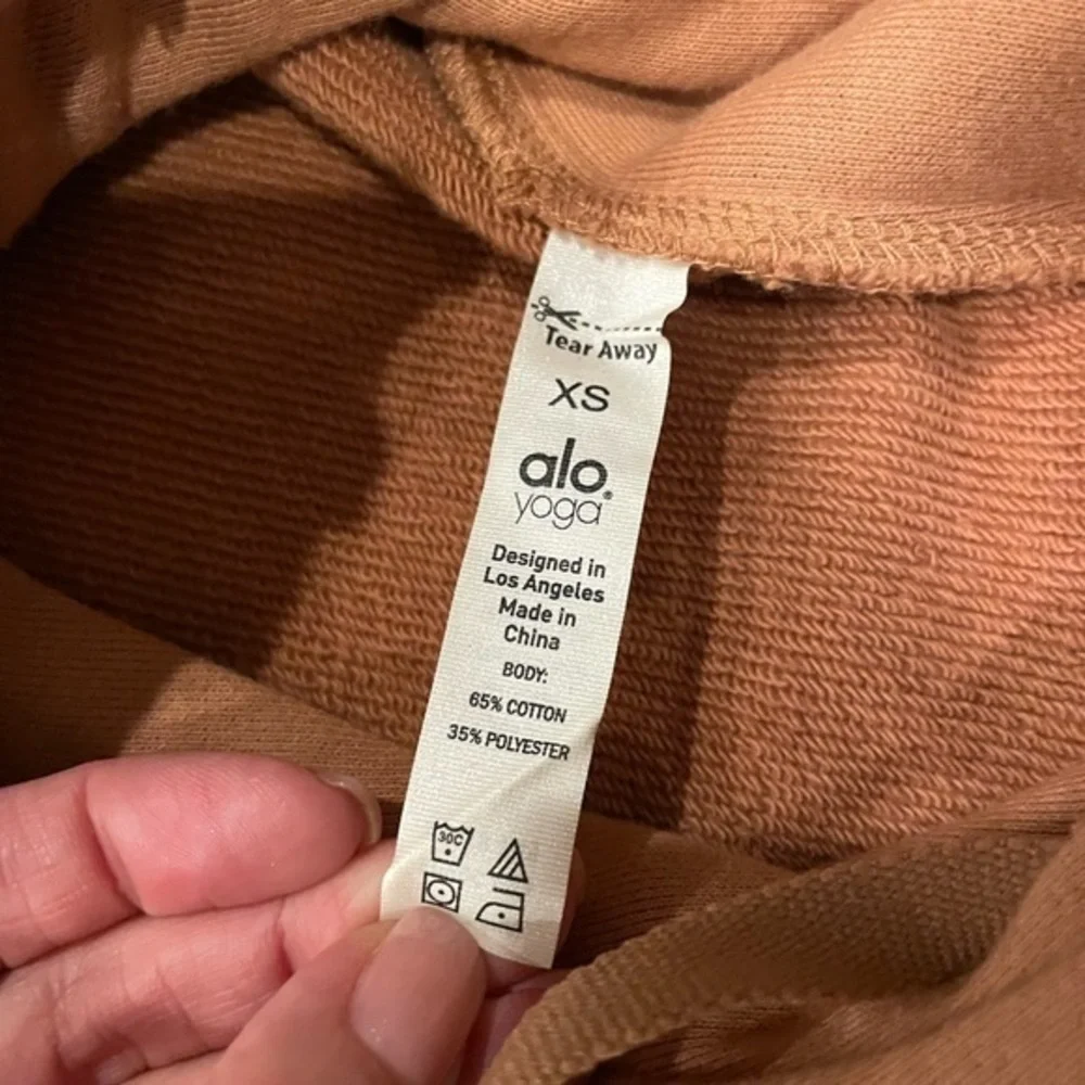 alo yoga Rust Distressed Hoodie